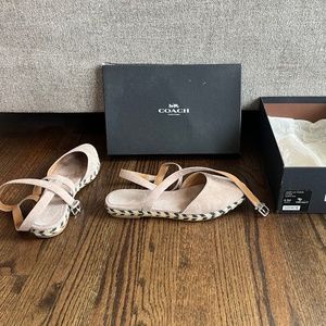 Never worn! Coach Espadrilles Shoes - beige flats with straps